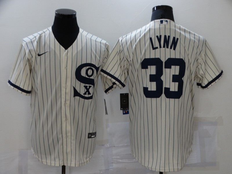Men's Chicago White Sox #33 Lance Lynn 2021 Cream Field of Dreams Name Cool Base Stitched Nike Jersey Men's Chicago White Sox #33 Lance Lynn 2021 Cream Field of Dreams Name Cool Base Stitched Nike Jersey