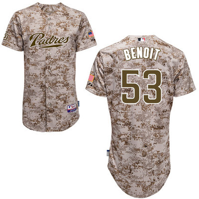 San Diego Padres #53Joaquin Benoit Authentic Personalized Alternate Camo Jersey San Diego Padres #53Joaquin Benoit Authentic Personalized Alternate Camo Jersey