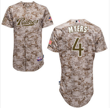Authentic San Diego Padres Jersey 4 Wil Myers marinha cinza camuflagem branca Baseball multi black Jersey bordados logos costurado
