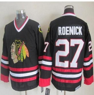 Chicago Blackhawks #27 Jeremy Roenick Black CCM Throwback Stitched NHL jersey Chicago Blackhawks #27 Jeremy Roenick Black CCM Throwback Stitched NHL jersey