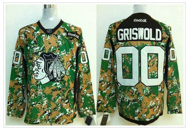 Chicago Blackhawks #00 Clark Griswold Camo Veterans Day Practice Stitched NHL Jersey