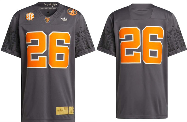 Men's Tennessee Volunteers #26 Smokey Grey Stitched Jersey