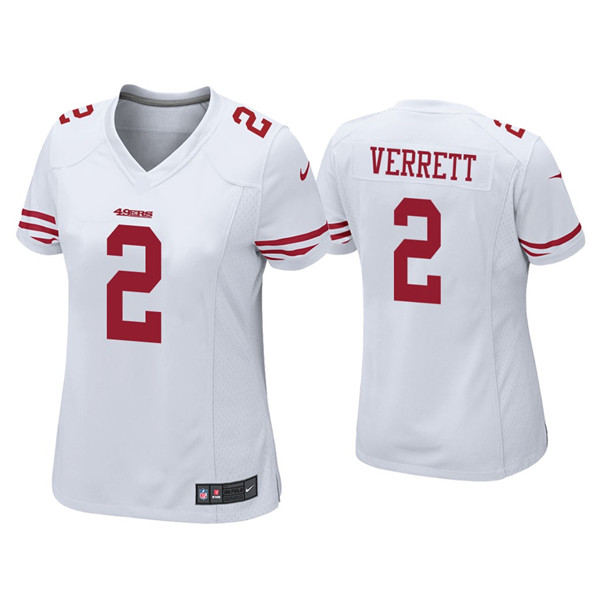 Women 49ers #2 Jason Verrett White Vapor limited Jersey Women 49ers #2 Jason Verrett White Vapor limited Jersey
