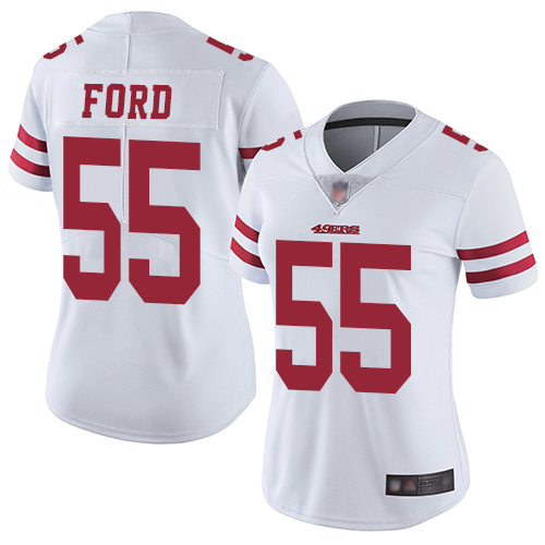 49ers #55 Dee Ford White Women's Stitched Football Vapor Untouchable Limited Jersey 49ers #55 Dee Ford White Women's Stitched Football Vapor Untouchable Limited Jersey