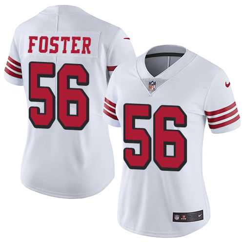 Nike 49ers #56 Reuben Foster White Rush Women's Stitched NFL Vapor Untouchable Limited Jersey Nike 49ers #56 Reuben Foster White Rush Women's Stitched NFL Vapor Untouchable Limited Jersey