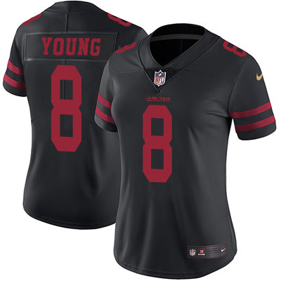 Nike 49ers #8 Steve Young Black Alternate Women's Stitched NFL Vapor Untouchable Limited Jersey Nike 49ers #8 Steve Young Black Alternate Women's Stitched NFL Vapor Untouchable Limited Jersey
