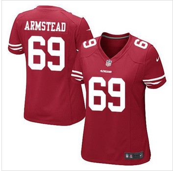 Women NEW San Francisco 49ers #69 Arik Armstead Red Team Color Stitched NFL Elite Jersey Women NEW San Francisco 49ers #69 Arik Armstead Red Team Color Stitched NFL Elite Jersey