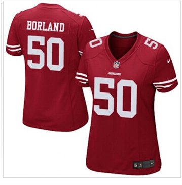 Women's NEW 49ers #50 Chris Borland Red NFL Limited Jersey