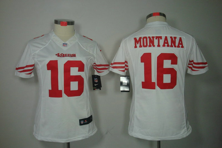 Women NEW San Francisco 49ers 16 joe Montana White Jerseys Women NEW San Francisco 49ers 16 joe Montana White Jerseys