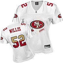 Reebok San Francisco 49ers 52# Patrick Willis Women's White Fem Fan Jersey Reebok San Francisco 49ers 52# Patrick Willis Women's White Fem Fan Jersey