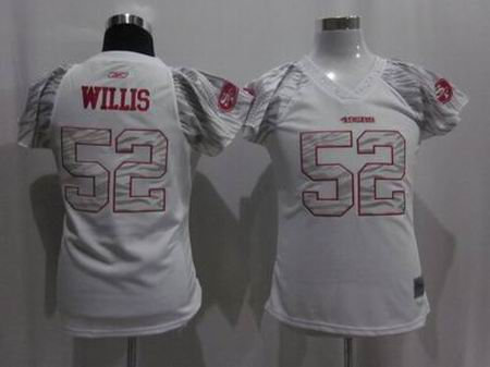 Women Zebra Field Flirt Fashion San Francisco 49ers 52 Patrick Willis jerseys white Women Zebra Field Flirt Fashion San Francisco 49ers 52 Patrick Willis jerseys white