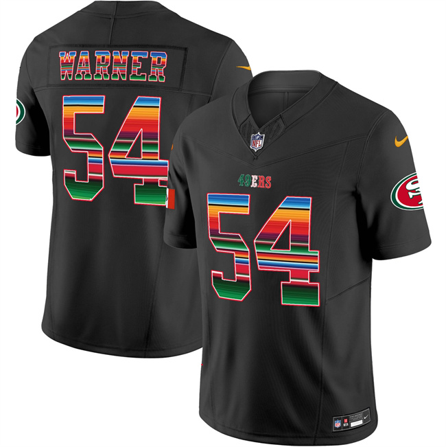 Women's San Francisco 49ers #54 Fred Warner Black Mexico 2026 F.U.S.E. Vapor Untouchable Limited Stitched Football Jersey(Run Small) Women's San Francisco 49ers #54 Fred Warner Black Mexico 2026 F.U.S.E. Vapor Untouchable Limited Stitched Football Jersey(Run Small)