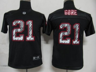 Youth San Francisco 49ers 21 Gore Black United Sideline Jerseys Youth San Francisco 49ers 21 Gore Black United Sideline Jerseys