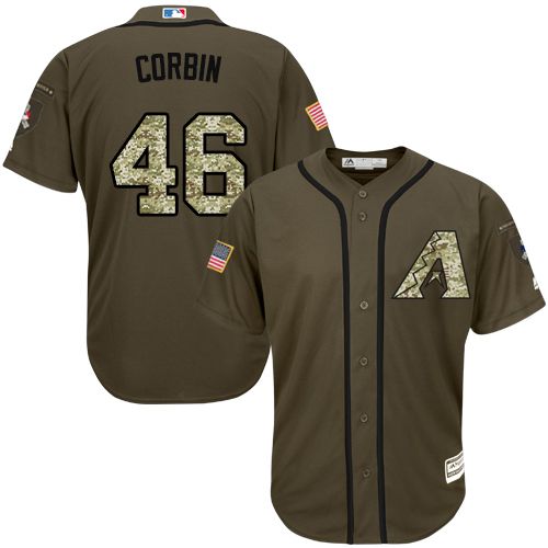 Diamondbacks #46 Patrick Corbin Green Salute to Service Stitched