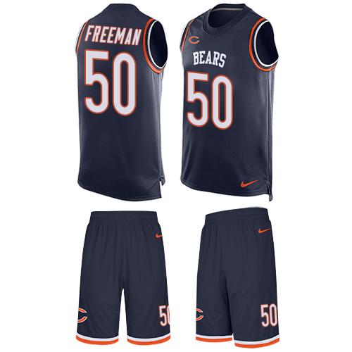 Nike Bears #50 Jerrell Freeman Navy Blue Team Color Men's Stitched NFL Limited Tank Top Suit Jersey Nike Bears #50 Jerrell Freeman Navy Blue Team Color Men's Stitched NFL Limited Tank Top Suit Jersey
