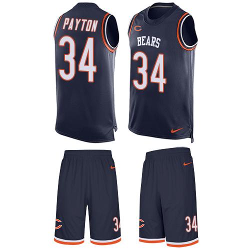 Nike Bears #34 Walter Payton Navy Blue Team Color Men's Stitched NFL Limited Tank Top Suit Jersey Nike Bears #34 Walter Payton Navy Blue Team Color Men's Stitched NFL Limited Tank Top Suit Jersey