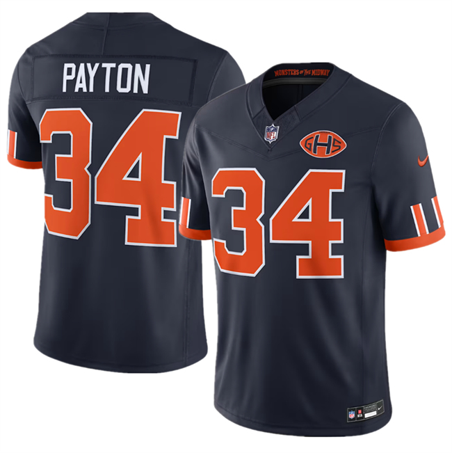 Men's Chicago Bears #34 Walter Payton Navy 2026 F.U.S.E. Rivalries Collection Limited Stitched Football Jersey Men's Chicago Bears #34 Walter Payton Navy 2026 F.U.S.E. Rivalries Collection Limited Stitched Football Jersey