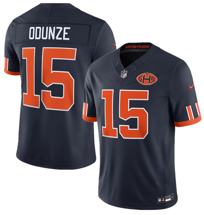 Men's Chicago Bears #15 Rome Odunze Navy 2026 F.U.S.E. Rivalries Collection Limited Stitched Football Jersey Men's Chicago Bears #15 Rome Odunze Navy 2026 F.U.S.E. Rivalries Collection Limited Stitched Football Jersey