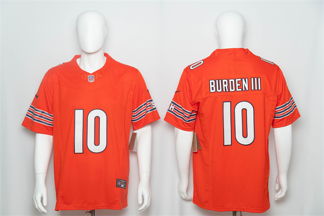 Men's Chicago Bears #10 Luther Burden III Orange 2026 F.U.S.E. Vapor Untouchable Limited Stitched Football Jersey