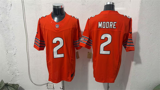 Men's Chicago Bears #2 D.J. Moore Orange 2026 F.U.S.E. Vapor Untouchable Limited Stitched Football Jersey Men's Chicago Bears #2 D.J. Moore Orange 2026 F.U.S.E. Vapor Untouchable Limited Stitched Football Jersey