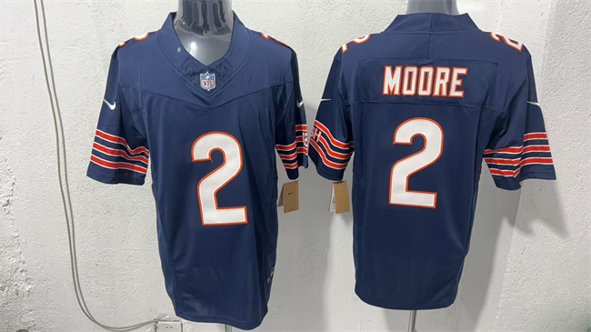 Men's Chicago Bears #2 D.J. Moore Navy 2026 F.U.S.E. Vapor Untouchable Limited Stitched Football Jersey Men's Chicago Bears #2 D.J. Moore Navy 2026 F.U.S.E. Vapor Untouchable Limited Stitched Football Jersey