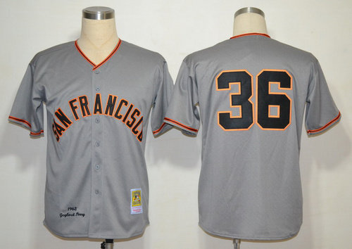 MLB San Francisco Giants 36 Perry Grey Jerseys Cool base(1962) Stitched MLB Jersey