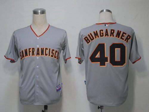 San Francisco Giants 40 Bumgarner Grey Cool Base San Francisco Giants 40 Bumgarner Grey Cool Base