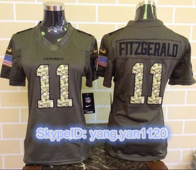 Nike Cardinals #11 Larry Fitzgerald Green Women's Stitched NFL Limited Salute to Service Jersey Nike Cardinals #11 Larry Fitzgerald Green Women's Stitched NFL Limited Salute to Service Jersey
