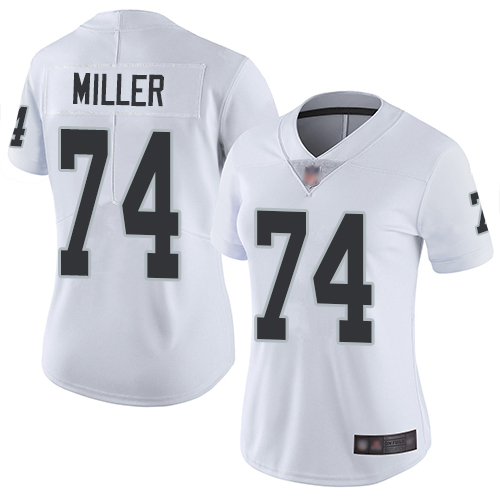 Raiders #74 Kolton Miller White Women's Stitched Football Vapor Untouchable Limited Jersey Raiders #74 Kolton Miller White Women's Stitched Football Vapor Untouchable Limited Jersey