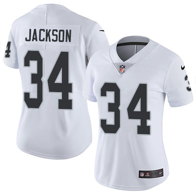 Nike Raiders #34 Bo Jackson White Women's Stitched NFL Vapor Untouchable Limited Jersey Nike Raiders #34 Bo Jackson White Women's Stitched NFL Vapor Untouchable Limited Jersey