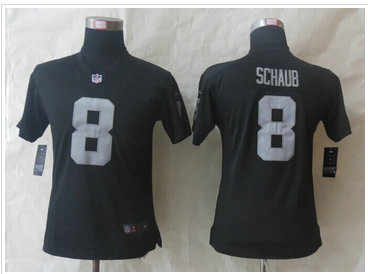Women New Oakland Raiders #8 Matt Schaub Black Jerseys Women New Oakland Raiders #8 Matt Schaub Black Jerseys