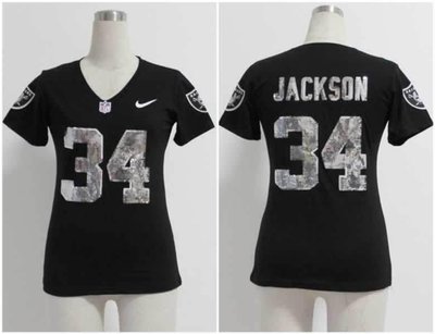 NEW women jerseys Oakland Raiders 34 Bo Jackson Black(Handwork Sequin lettering Fashion) NEW women jerseys Oakland Raiders 34 Bo Jackson Black(Handwork Sequin lettering Fashion)