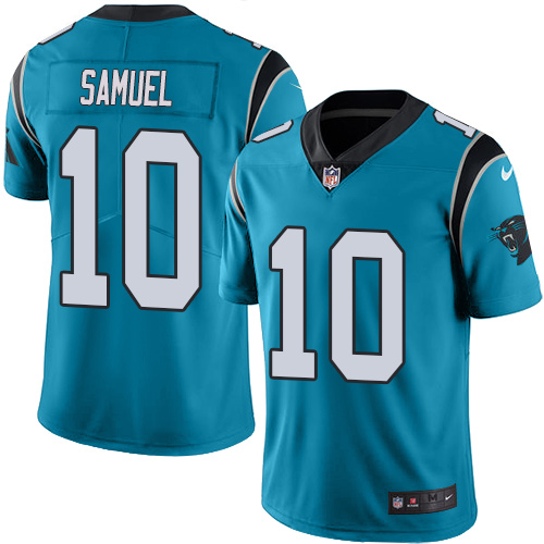 Nike Panthers #10 Curtis Samuel Blue Youth Stitched NFL Limited Rush Jersey Nike Panthers #10 Curtis Samuel Blue Youth Stitched NFL Limited Rush Jersey