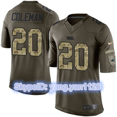 Nike Panthers #20 Kurt Coleman Green Youth Stitched NFL Limited Salute to Service Jersey