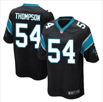 Youth New Panthers #54 Shaq Thompson Black Team Color Stitched NFL Elite jersey