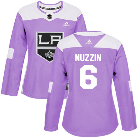 Adidas Kings #6 Jake Muzzin Purple Authentic Fights Cancer Women's Stitched NHL Jersey Adidas Kings #6 Jake Muzzin Purple Authentic Fights Cancer Women's Stitched NHL Jersey