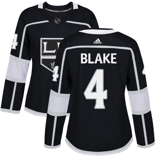 Adidas Kings #4 Rob Blake Black Home Authentic Women's Stitched NHL Jersey Adidas Kings #4 Rob Blake Black Home Authentic Women's Stitched NHL Jersey