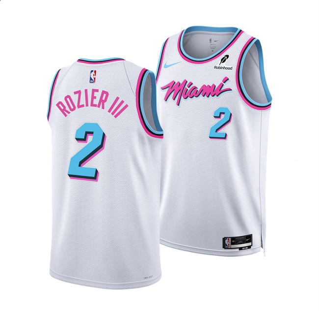 Men's Miami Heat #2 Terry Rozier White 2024 25 City Edition Stitched Basketball Jersey