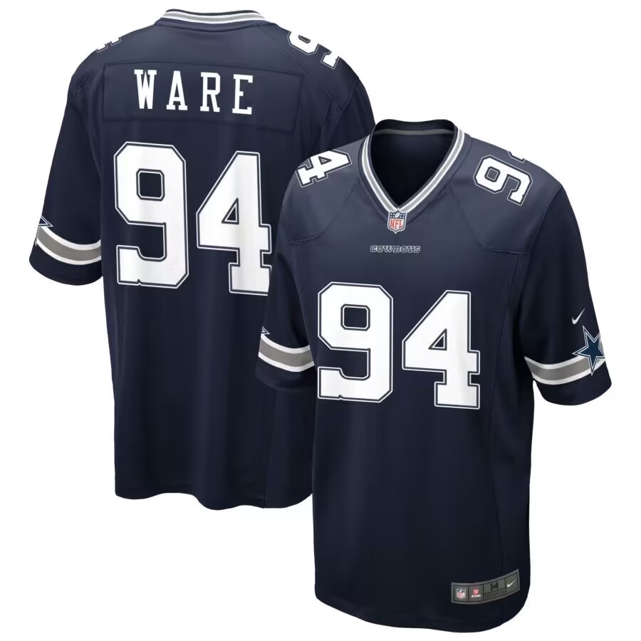 Men's Dallas Cowboys #94 DeMarcus Ware Navy Vapor Limited Stitched Jersey